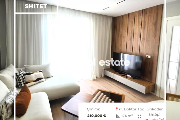 Shtepi ne shitje 2+1 ne Shkoder - 210,000 Euro