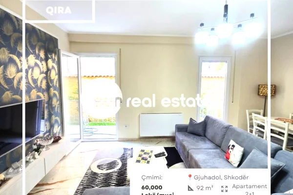 Shtepi me qera 2+1 ne Shkoder - 60,000 Leke