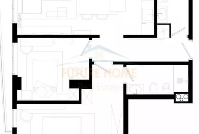 Shtepi ne shitje Apartament ne Tirane, 2+1, Mobilimi Bosh, pa mobiluar, Pagesa 158,000  Euro.