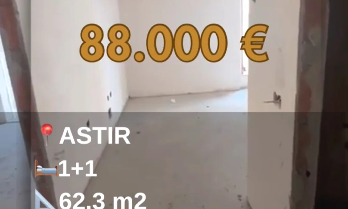 Shtepi ne shitje Apartament ne Tirane, 1+1, Mobilimi Bosh, pa mobiluar, Pagesa 88,000  Euro.