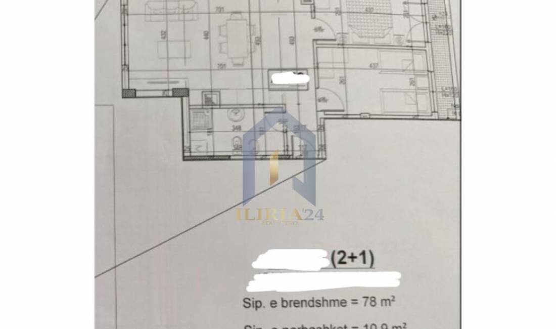 Shtepi ne shitje Apartament ne Tirane, 2+1, Mobilimi Bosh, pa mobiluar, Pagesa 155,000  Euro.