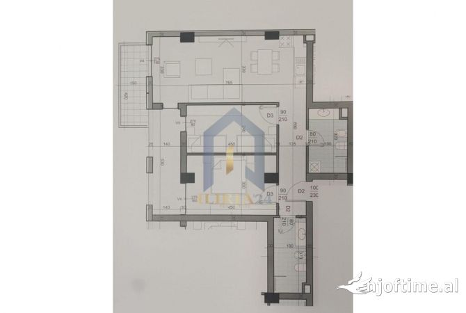 Appartamento in vendita a Tirana 2+1, Vuoto