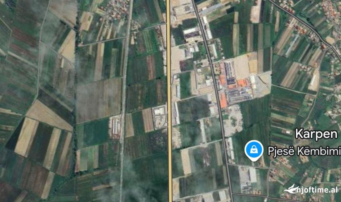 Toke ne shitje buze rruges kryesore ne autostraden Tirane-Durres