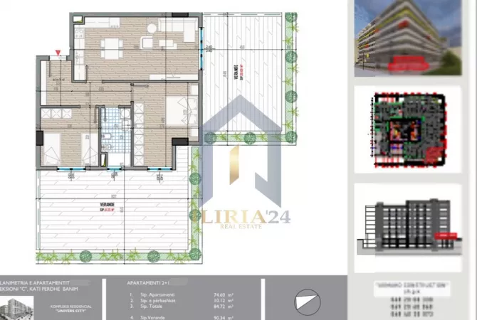 Shtepi ne shitje Apartament ne Tirane, 2+1, Mobilimi Bosh, pa mobiluar, Pagesa 129,890  Euro.