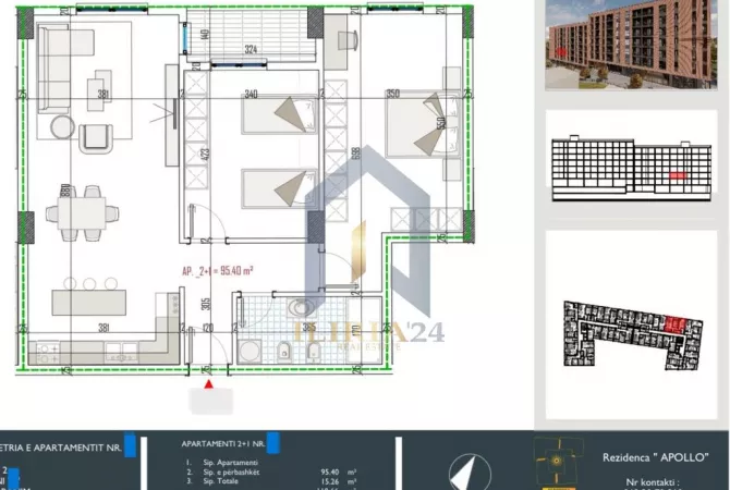 Appartamento in vendita a Tirana 2+1, Vuoto