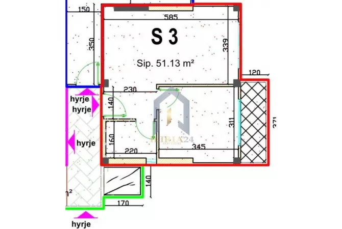Shtepi ne shitje Apartament ne Tirane, 1+1, Mobilimi Pjeserisht e mobiluar, Pagesa 98,450  Euro.