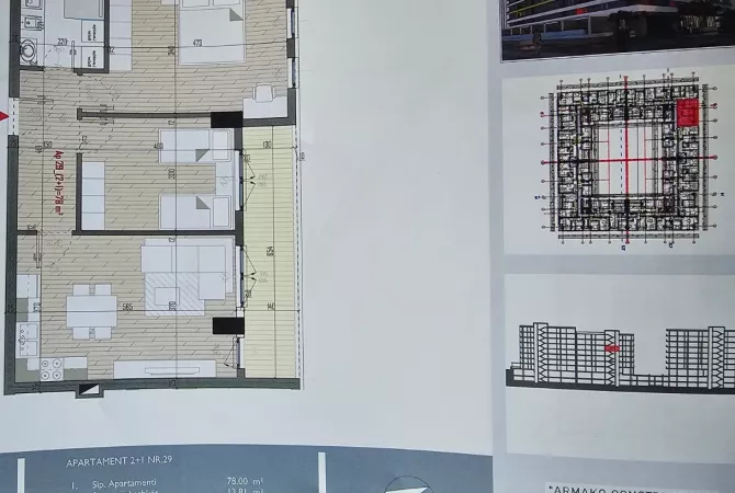 Shtepi ne shitje Apartament ne Tirane, 2+1, Mobilimi Bosh, pa mobiluar, Pagesa 94,000  Euro.