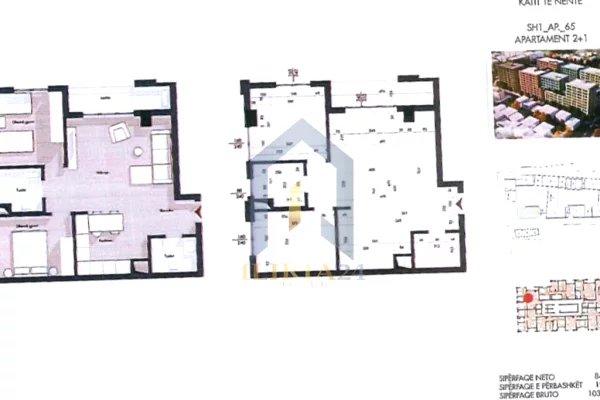 Apartament 2+1 per shitje ne "Porcelan" Kompleksi "Splendor Residence"