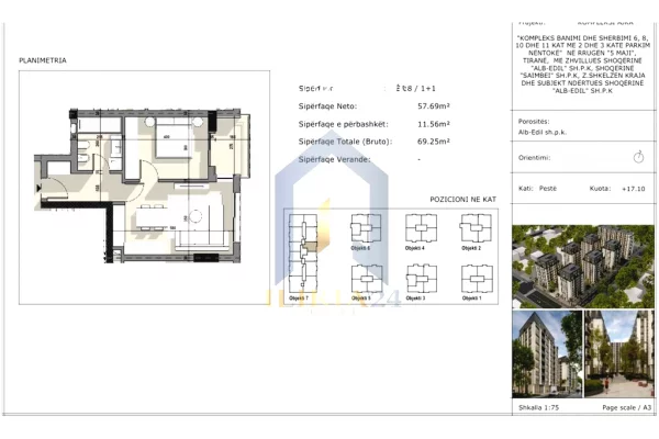 House for Sale 1+1 in Tirana - 103,875 Euro