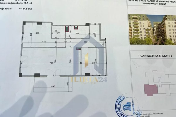 Shtepi ne shitje Apartament ne Tirane, 2+1, Mobilimi Bosh, pa mobiluar, Pagesa 195,160  Euro.