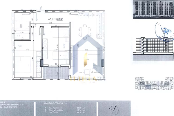 Shtepi ne shitje Apartament ne Tirane, 2+1, Mobilimi Bosh, pa mobiluar, Pagesa 75,400  Euro.