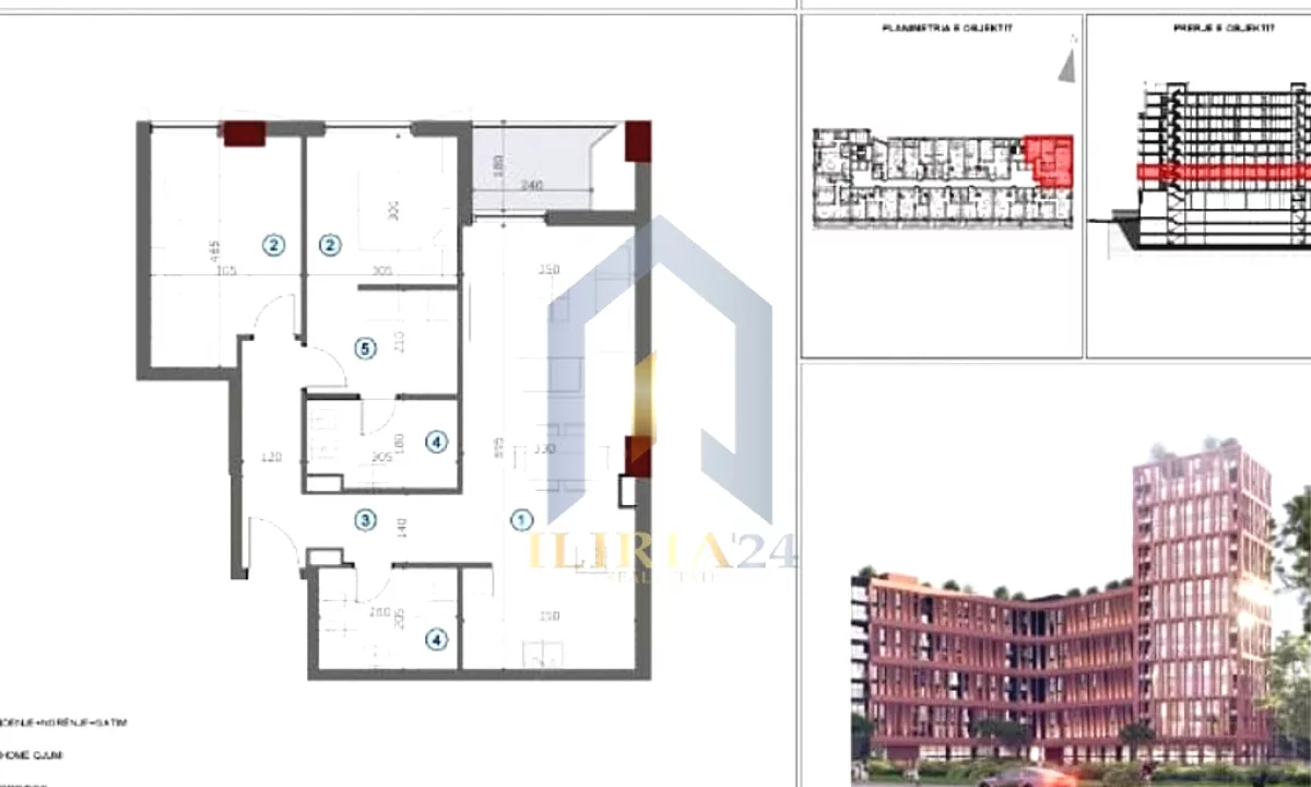 Shtepi ne shitje Apartament ne Tirane, 2+1, Mobilimi Bosh, pa mobiluar, Pagesa 296,250  Euro.