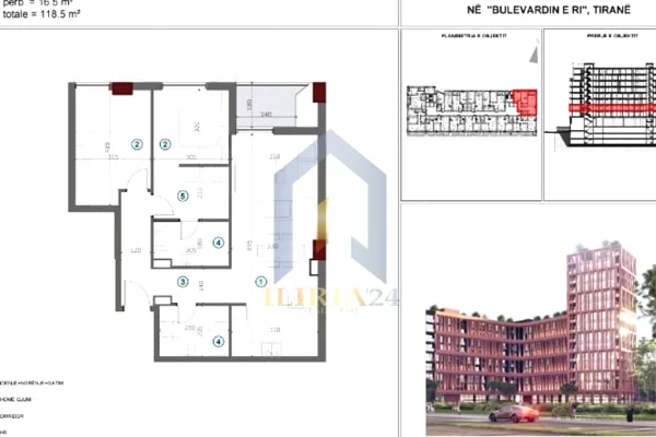 Shtepi ne shitje 2+1 ne Tirane - 296,250 Euro