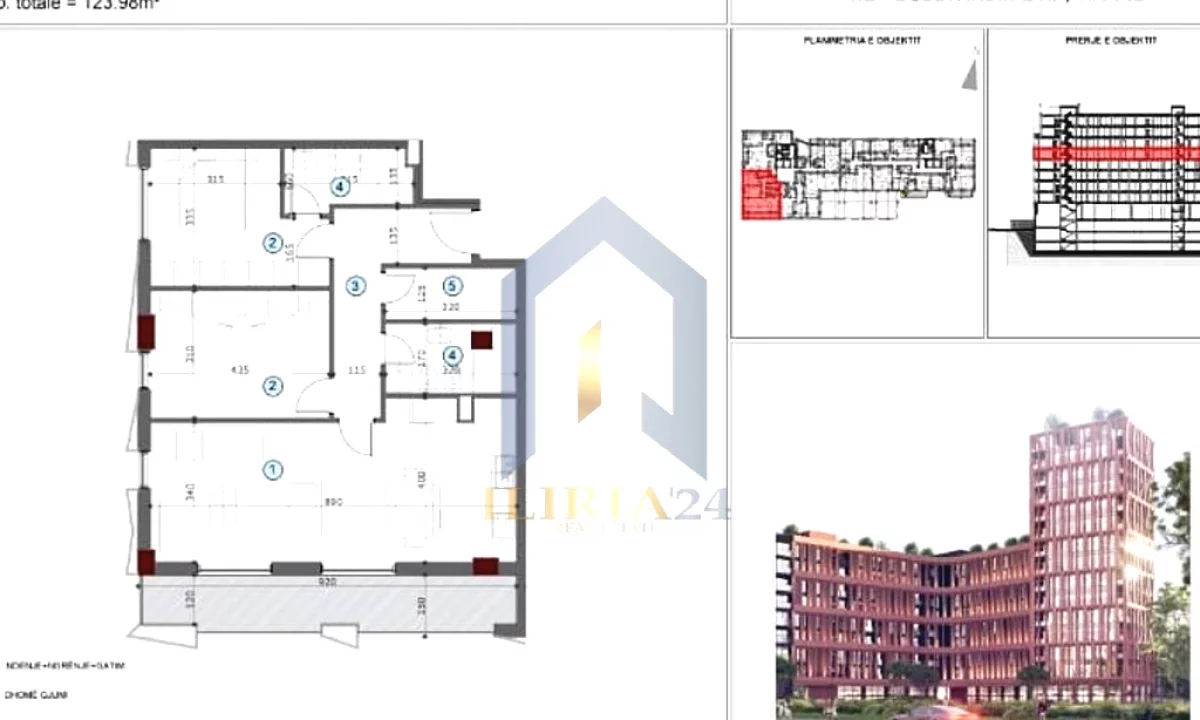 Shtepi ne shitje Apartament ne Tirane, 2+1, Mobilimi Bosh, pa mobiluar, Pagesa 309,950  Euro.
