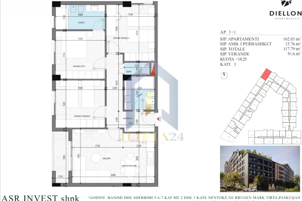 Casa in vendita 3+1 a Tirana - 111,900 Euro