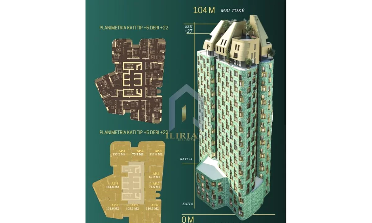 Shtepi ne shitje Apartament ne Tirane, 1+1, Mobilimi Bosh, pa mobiluar, Pagesa 271,080  Euro.