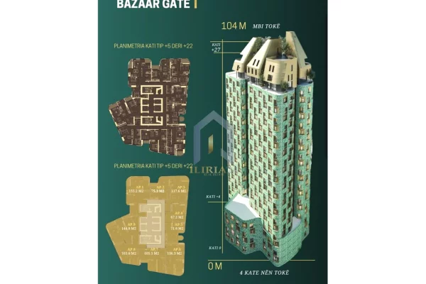 Shtepi ne shitje Apartament ne Tirane, 1+1, Mobilimi Bosh, pa mobiluar, Pagesa 271,080  Euro.