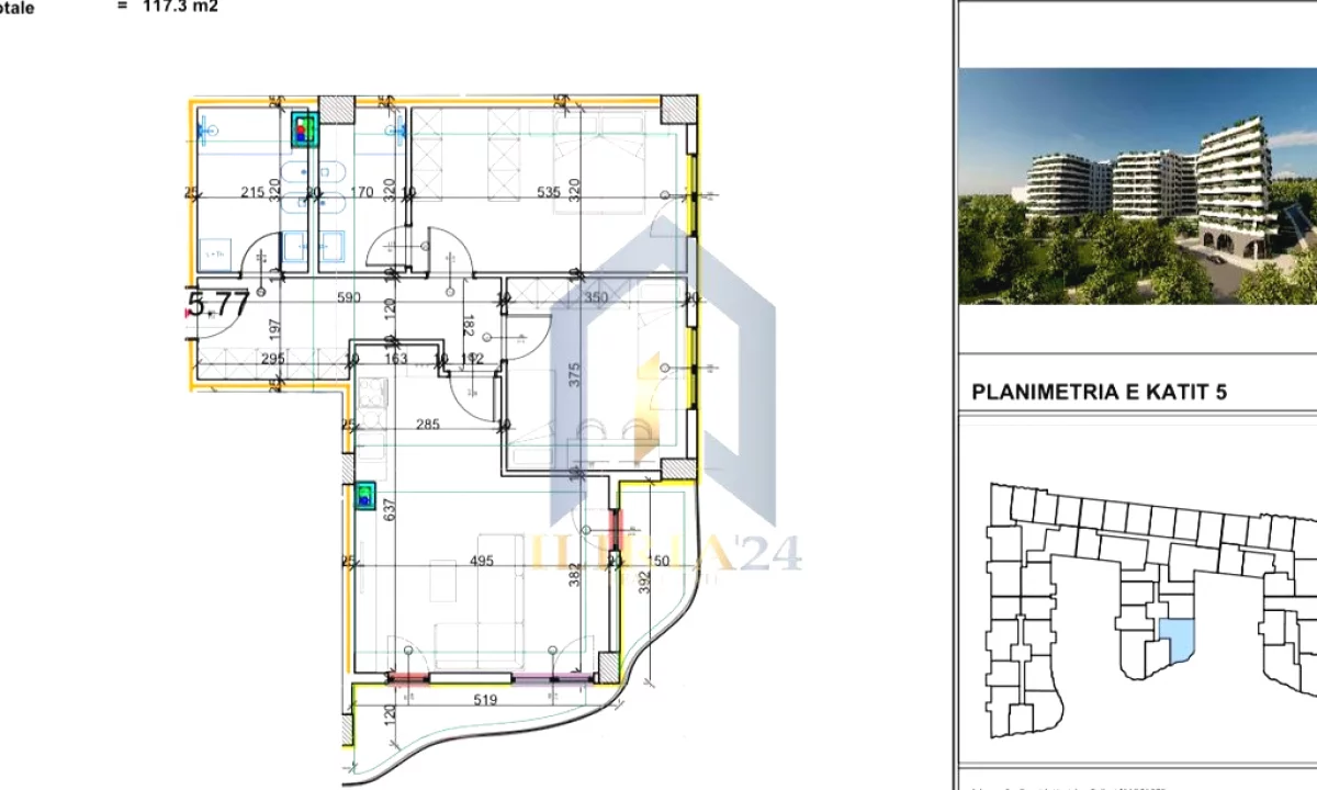 Apartment for sale in Tirana 2+1, Emty