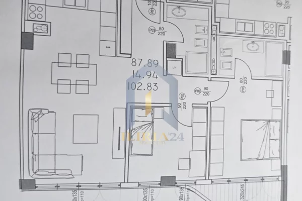 Apartament 2+1 per shitje tek "Rruga e Elbasanit"