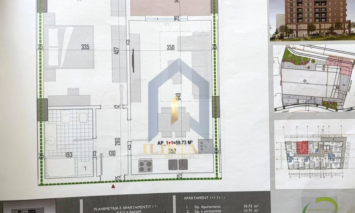 Appartamento in vendita a Tirana 1+1, Vuoto