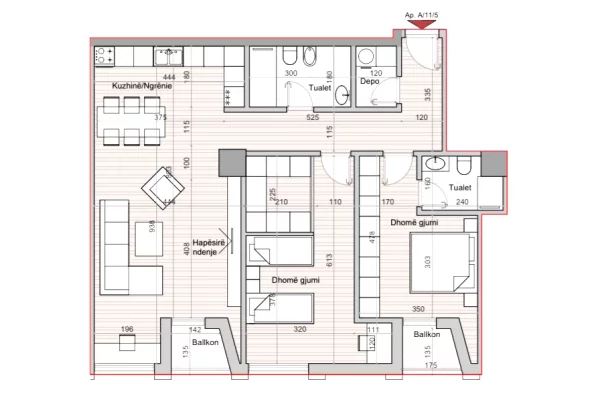 Casa in vendita 2+1 a Tirana - 361,750 Euro