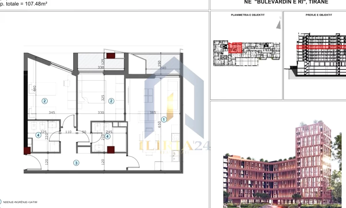 Appartamento in vendita a Tirana 2+1, Vuoto