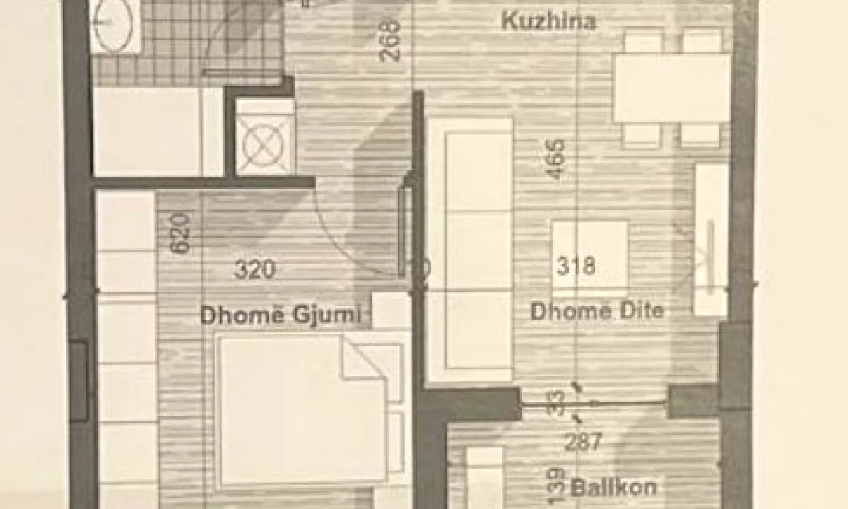 Appartamento in vendita a Tirana 1+1, Vuoto