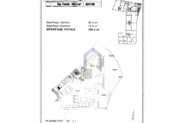 Appartamento in vendita a Tirana 2+1, Vuoto