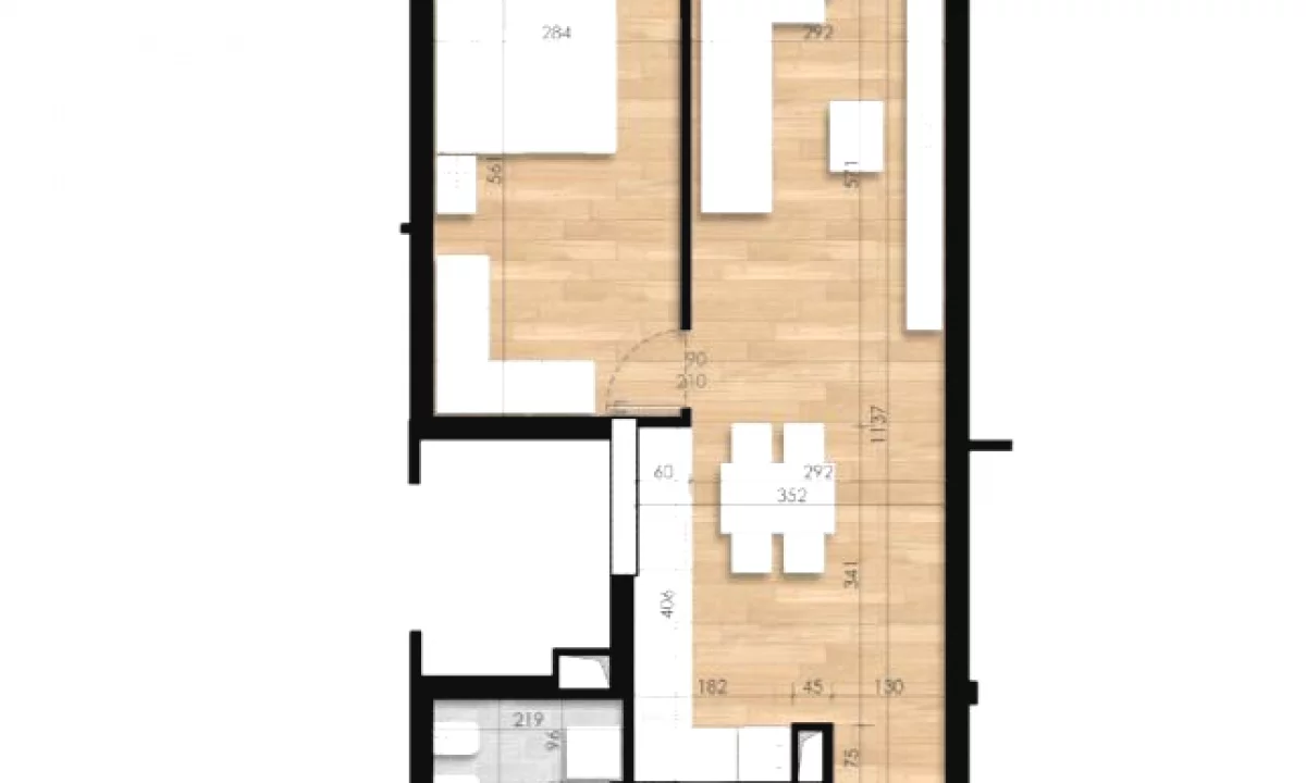 Appartamento in vendita a Tirana 1+1, Vuoto