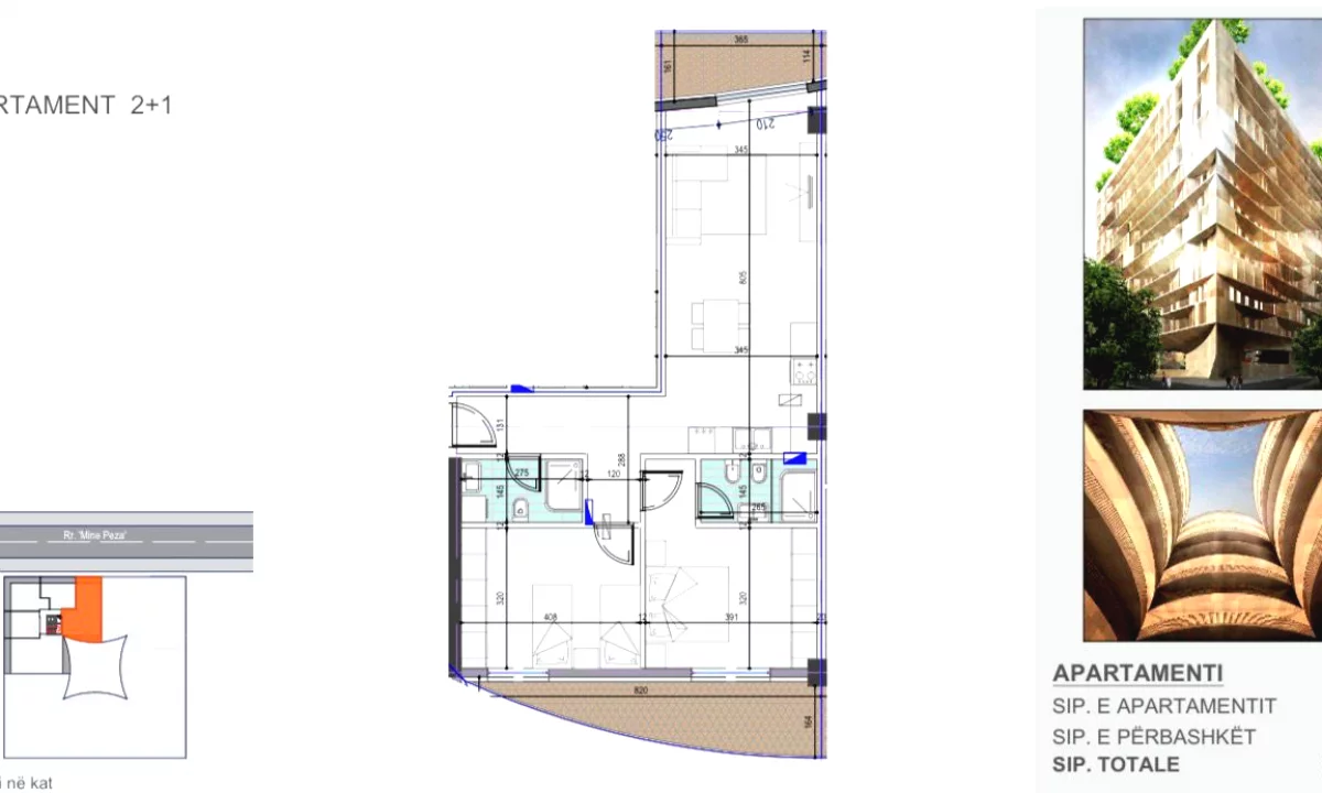 Shtepi ne shitje Apartament ne Tirane, 2+1, Mobilimi Bosh, pa mobiluar, Pagesa 298,700  Euro.