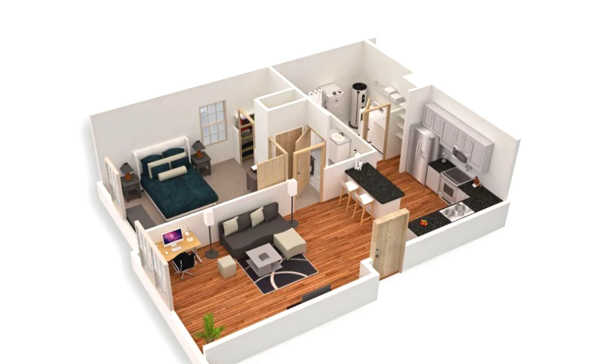 Shtepi ne shitje Apartament ne Tirane, 1+1, Mobilimi Bosh, pa mobiluar, Pagesa 120,000  Euro.