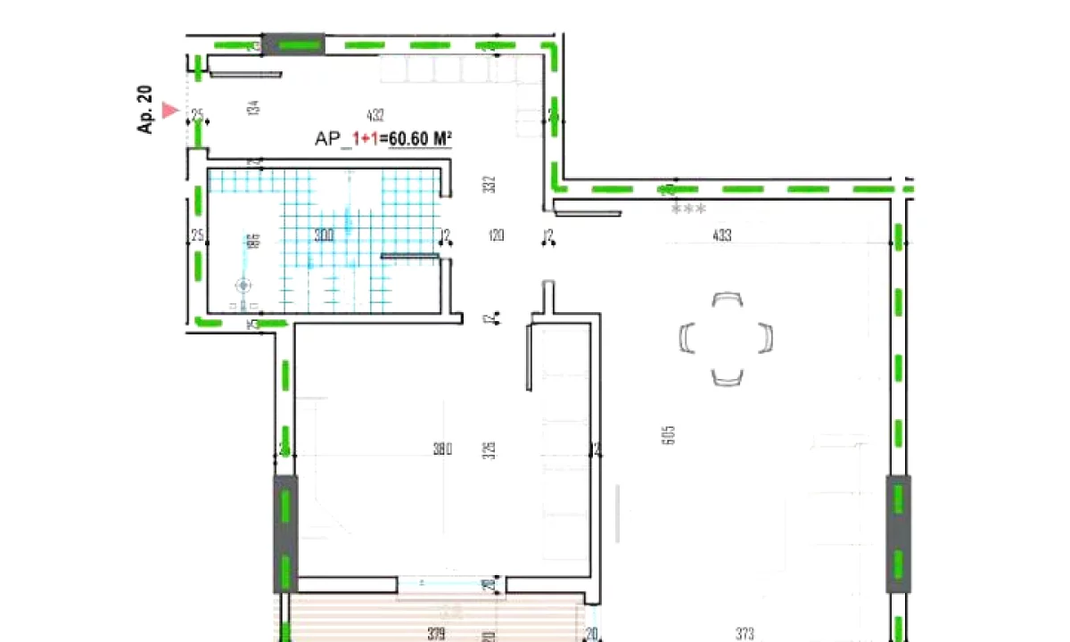 Shtepi ne shitje Apartament ne Tirane, 1+1, Mobilimi Bosh, pa mobiluar, Pagesa 56,464  Euro.