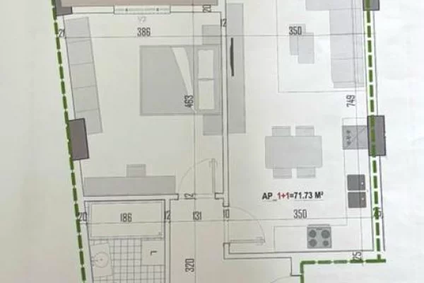 Shtepi ne shitje Apartament ne Tirane, 1+1, Mobilimi Bosh, pa mobiluar, Pagesa 101,500  Euro.