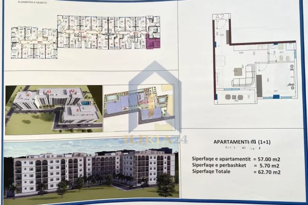 Apartment for sale in Durres 1+1, Emty