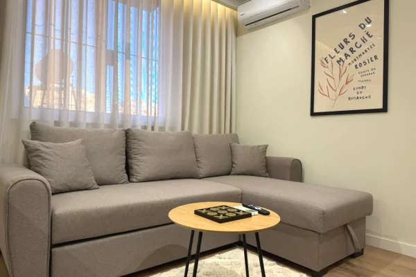 Shtepi ne shitje Apartament ne Tirane, 1+1, Mobilimi E mobiluar, Pagesa 193,000  Euro.