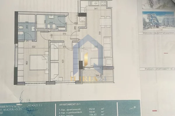 Shtepi ne shitje 2+1 ne Tirane - 120,083 Euro