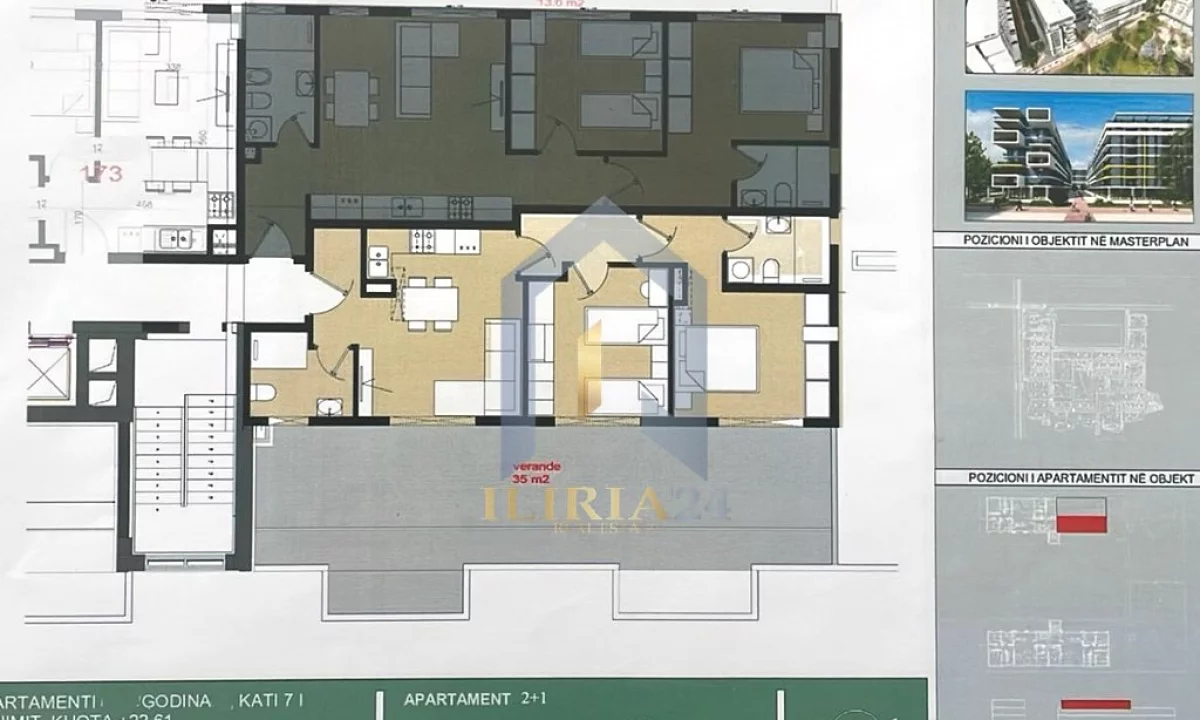 Shtepi ne shitje Apartament ne Tirane, 2+1, Mobilimi Bosh, pa mobiluar, Pagesa 114,494  Euro.