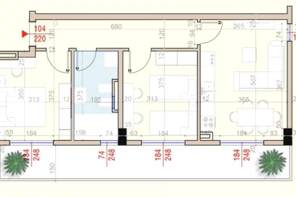 Shtepi ne shitje Apartament ne Tirane, 2+1, Mobilimi Bosh, pa mobiluar, Pagesa 166,284  Euro.