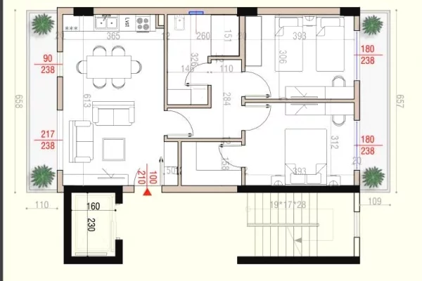 Shtepi ne shitje Apartament ne Tirane, 2+1, Mobilimi Bosh, pa mobiluar, Pagesa 171,000  Euro.