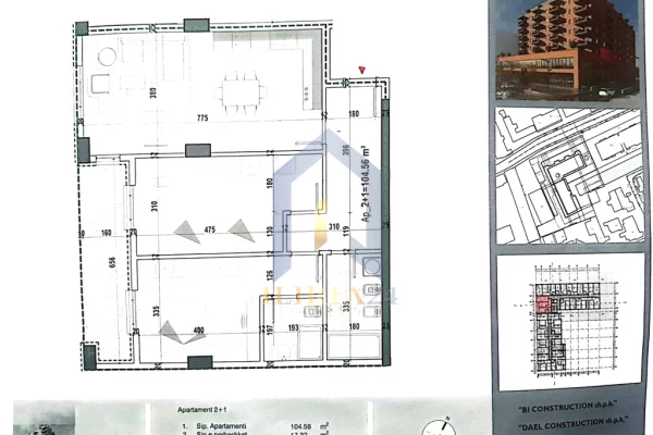 Apartment for sale in Tirana 2+1, In Part