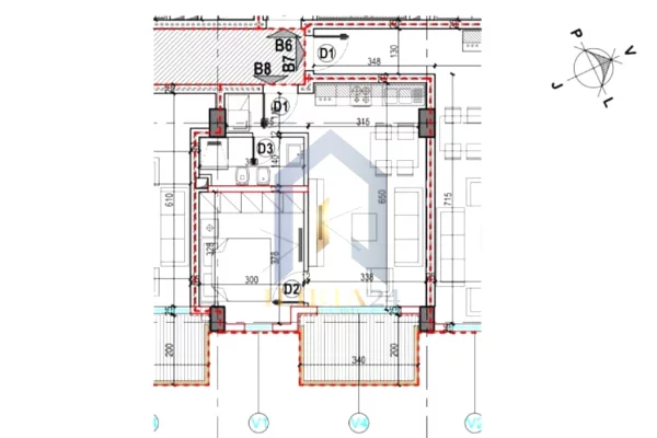 Appartamento in affitto a Tirana 1+1, Vuoto