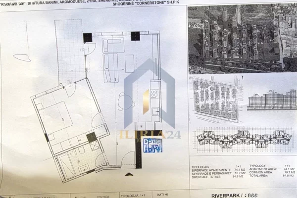 Apartment for sale in Tirana 1+1, Emty