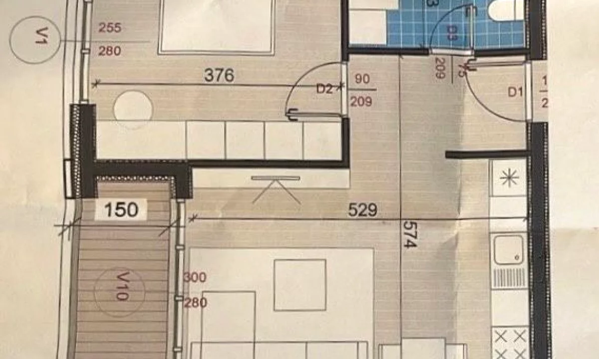 Shtepi ne shitje Apartament ne Tirane, 1+1, Mobilimi Bosh, pa mobiluar, Pagesa 136,000  Euro.