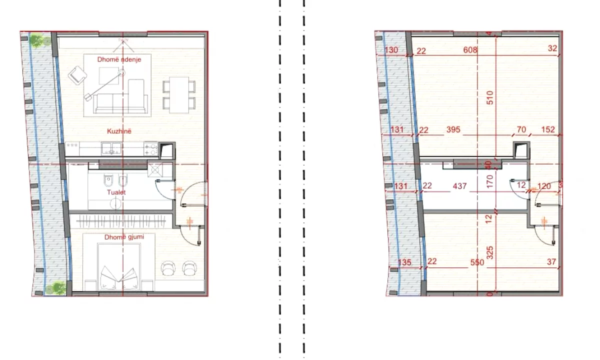 Shtepi ne shitje Apartament ne Tirane, 1+1, Mobilimi Bosh, pa mobiluar, Pagesa 240,125  Euro.