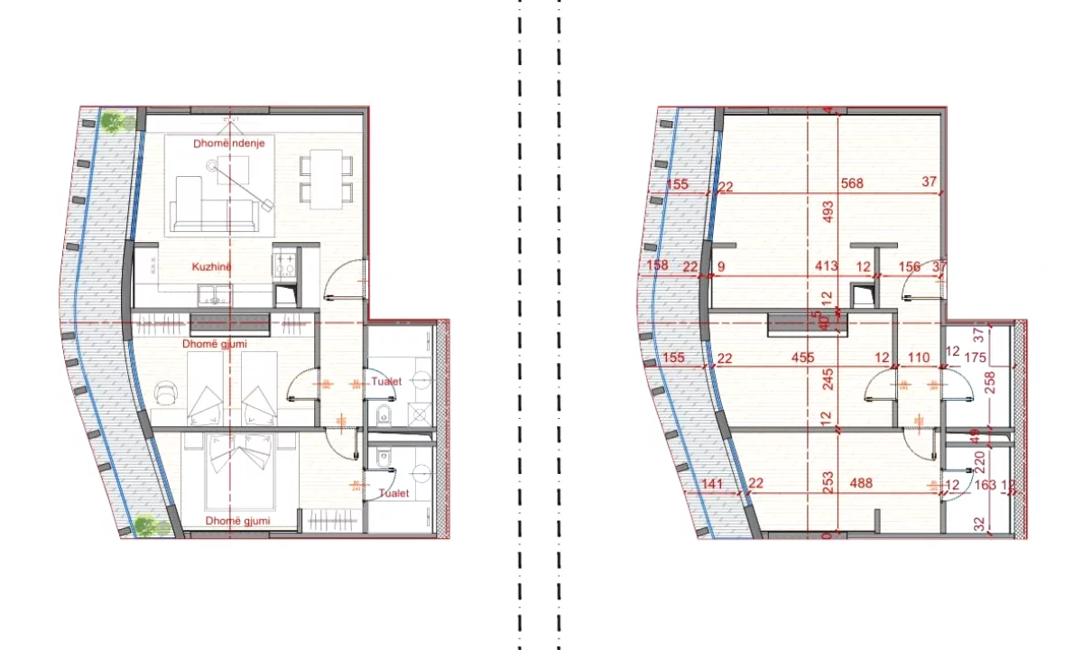 Shtepi ne shitje Apartament ne Tirane, 1+1, Mobilimi Bosh, pa mobiluar, Pagesa 271,000  Euro.