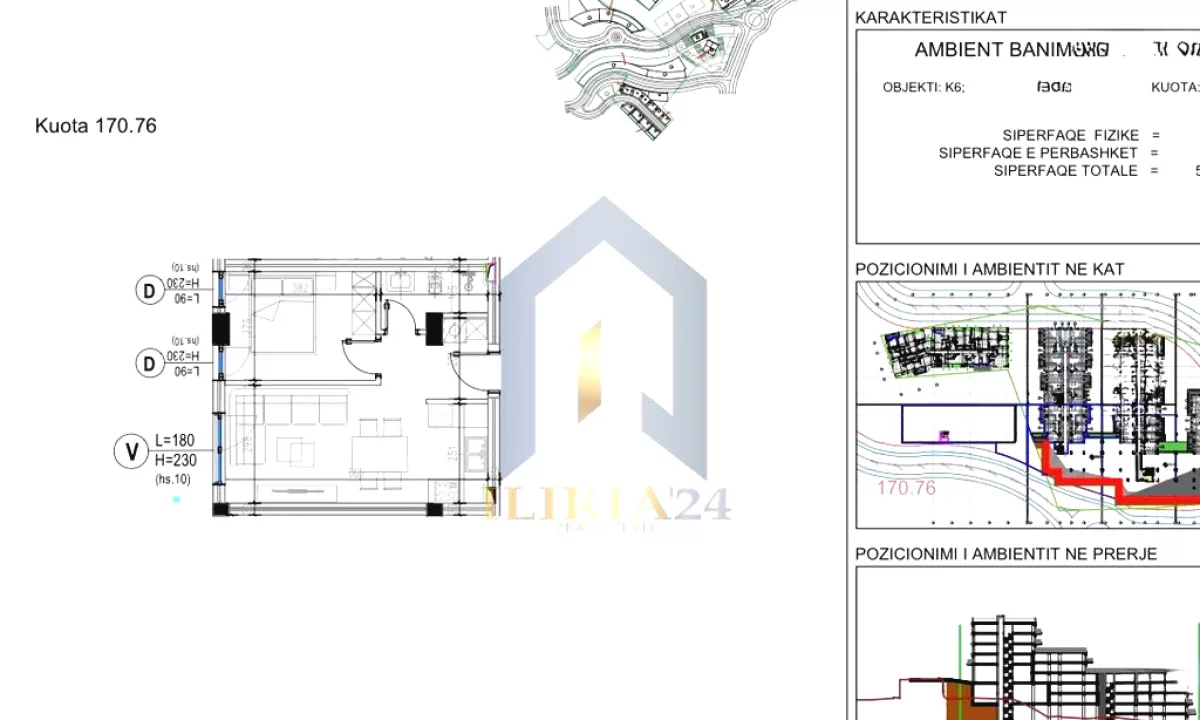 Apartment for sale in Tirana 1+1, Emty