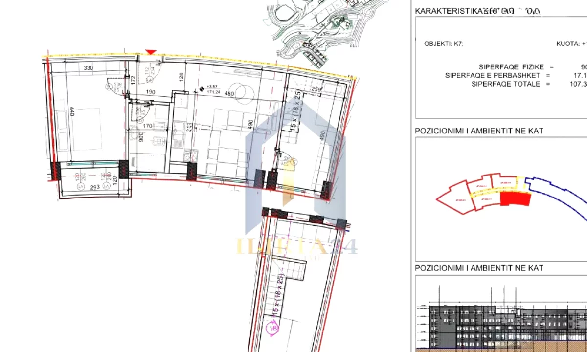 Apartment for sale in Tirana 2+1, Emty