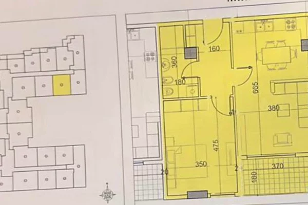 Shtepi ne shitje Apartament ne Tirane, 1+1, Mobilimi Bosh, pa mobiluar, Pagesa 91,740  Euro.