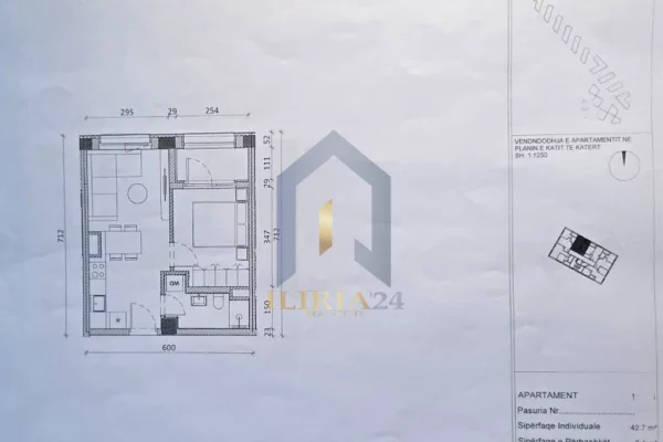 SUPER OKAZION ! Apartament 1+1 per shitje ne "Ali Dem" Kadiu Residence