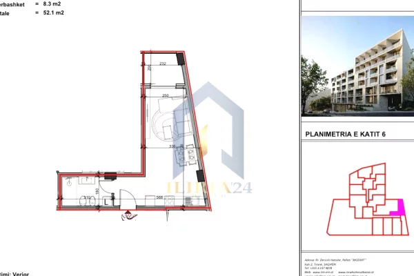 Apartment for sale in Tirana Garsoniere, Emty